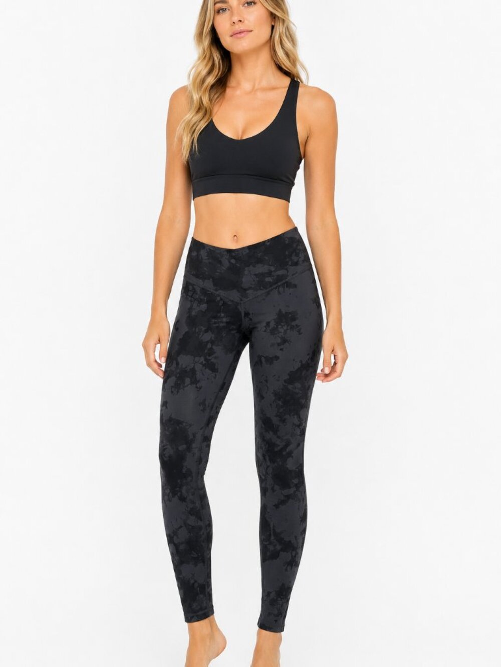 Jenni Intimates On Repeat Leggings Women Small Tie Dye Crossover Waist